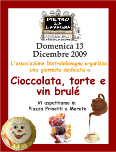 Locandina Cioccolata, torte e vin brule' - domenica 13 dicembre 2009