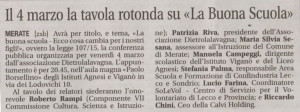 Articolo sul Giornale di Merate