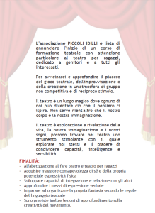 Locandina corso teatrale MAB - PIccoli Idilli