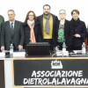 Da sinistra a destra: Lucio Farina (Coordinatore SoLeVol - Centro di Servizio per il Volontariato di Lecco e Provincia) - Paolo Cuzzi (Consigliere d'Amministrazione Calvi S.p.A.), Stefania Palma (Responsabile Area Scuola e Formazione Confindustria Lecco e Sondrio), l'On. Roberto Rampi (Componente VII Commissione Cultura, Scienza e Istruzione), l'assessore all'istruzione del comune di Merate Maria Silvia Sesana, Manuela Campeggi (dirigente Ist. Vigano` e Liceo Agnesi) e Patrizia Riva Presidente ass. DietroLaLavagna