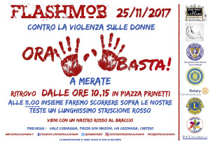 Volantino FLASHMOB 25/11/2017 a Merate