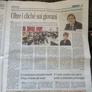 Articolo sul Giornale di Merate del 2 febbraio 2022